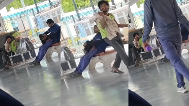 Crazy Guy Getting Blowjob In – Railway Station In Public Leaked Porn