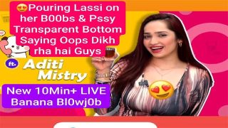 Aditi Mistry New Live Banana Blowjob Pouring Lassi on Her Boobs Leaked Free Video