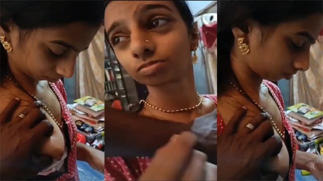 Mallu Cute Innocent Aunty Boobs Pressing by Electrician