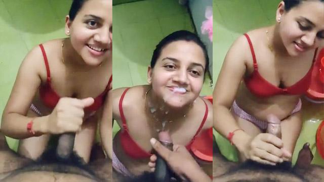 Sexy Cousin Desi Deep Blowjob Cumshot On Mouth