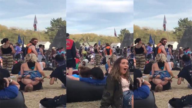 Two Guys Eat A Sluts Ass In Public During a Music Festival Video