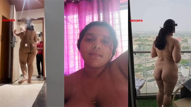 Horny Bhabi Doing Naked Dare With Delivery Guy